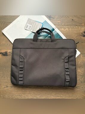 New HP 15.6” Modular Laptop Sleeve Top Handle Detachable Strap In Green